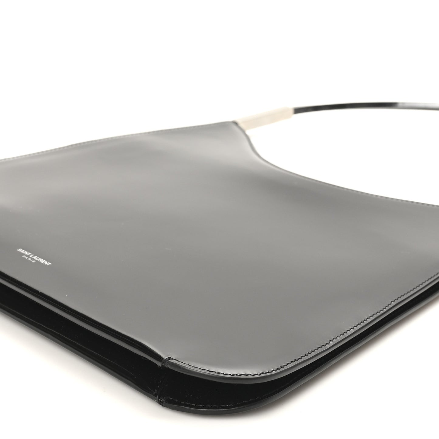 Patent Calfskin Sadie Shoulder Bag Black