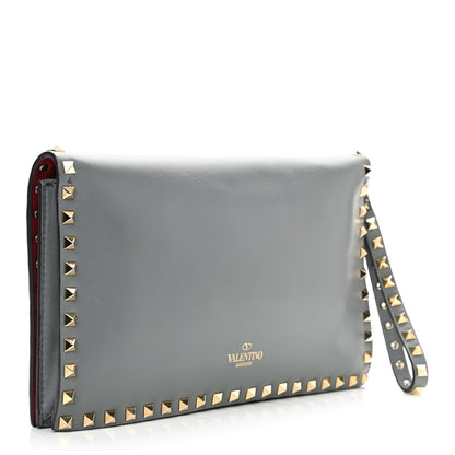 Valentino Garavani Nappa Rockstud Wristlet Clutch Light Stone 3 of 7
