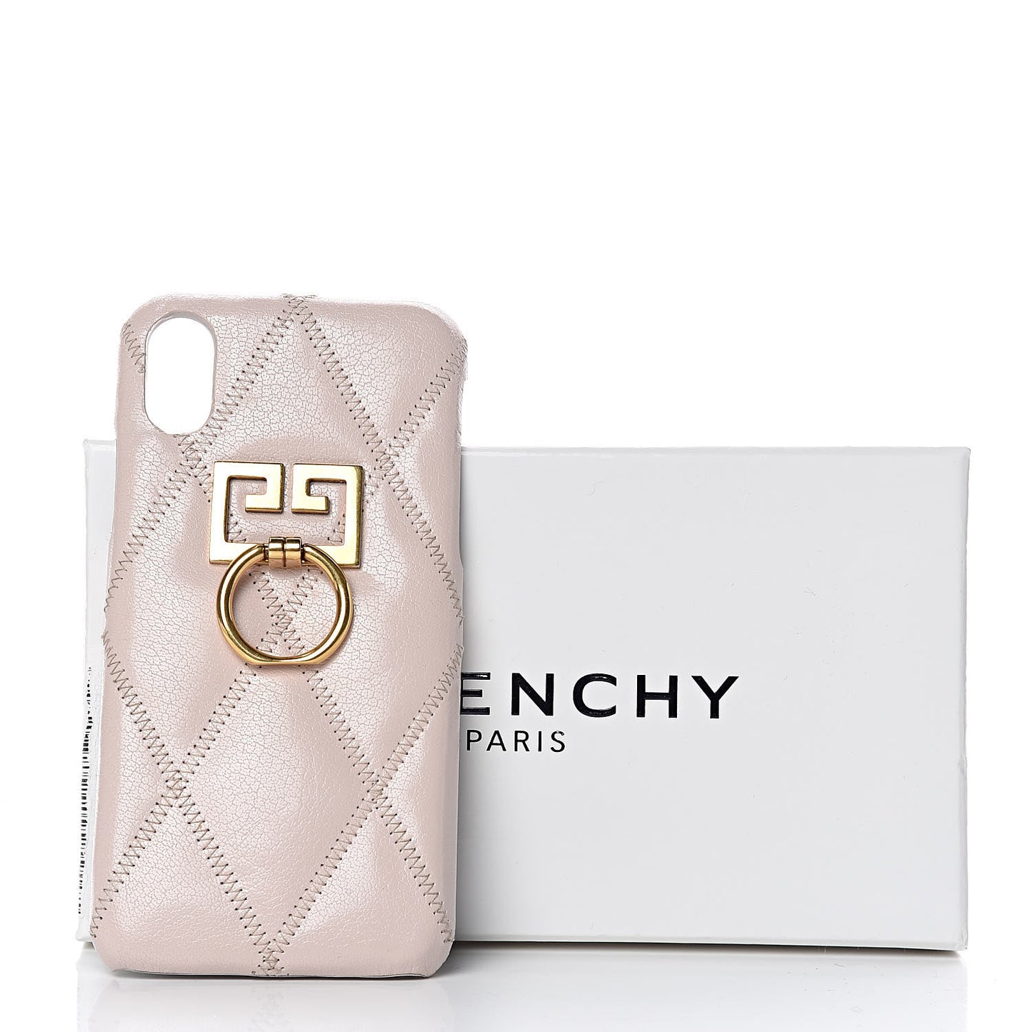 Goatskin Diamond Quilted GV3 iPhone X Case Pale Pink