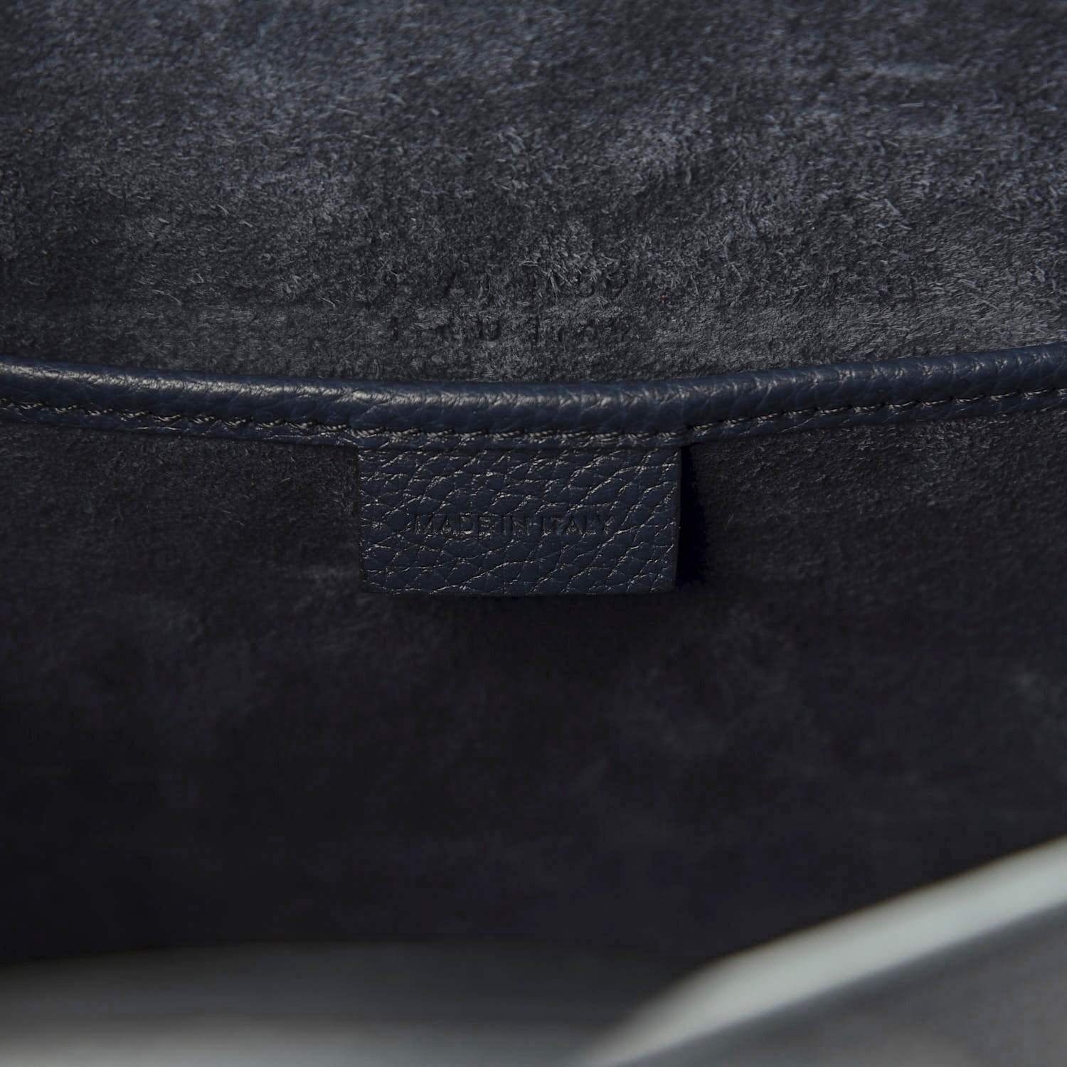 Celine Drummed Calfskin Nano Luggage Navy Blue 5 of 9