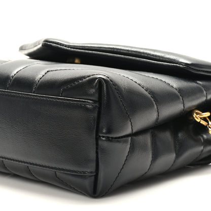 Saint Laurent Calfskin Y Quilted Monogram Toy Loulou Crossbody Bag Black 9 of 10