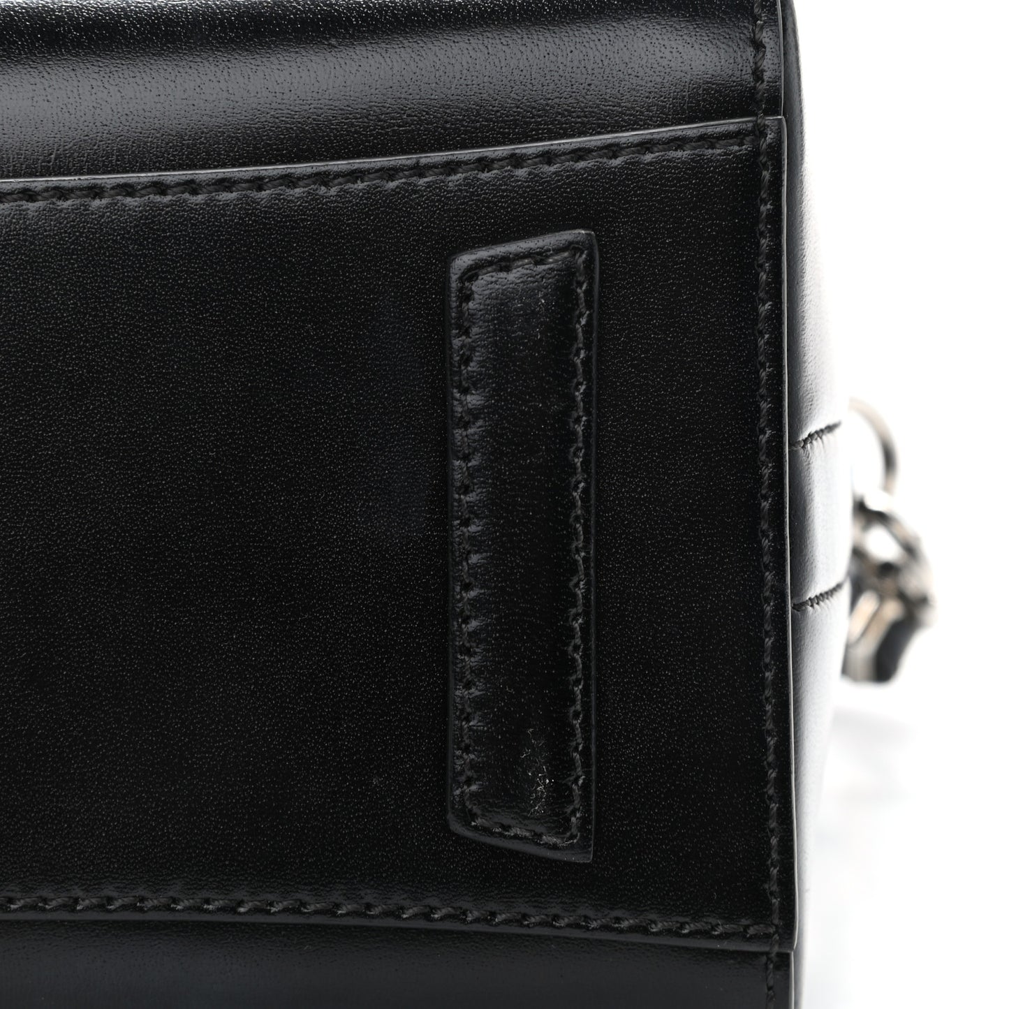Shiny Lord Calfskin Mini Antigona Black
