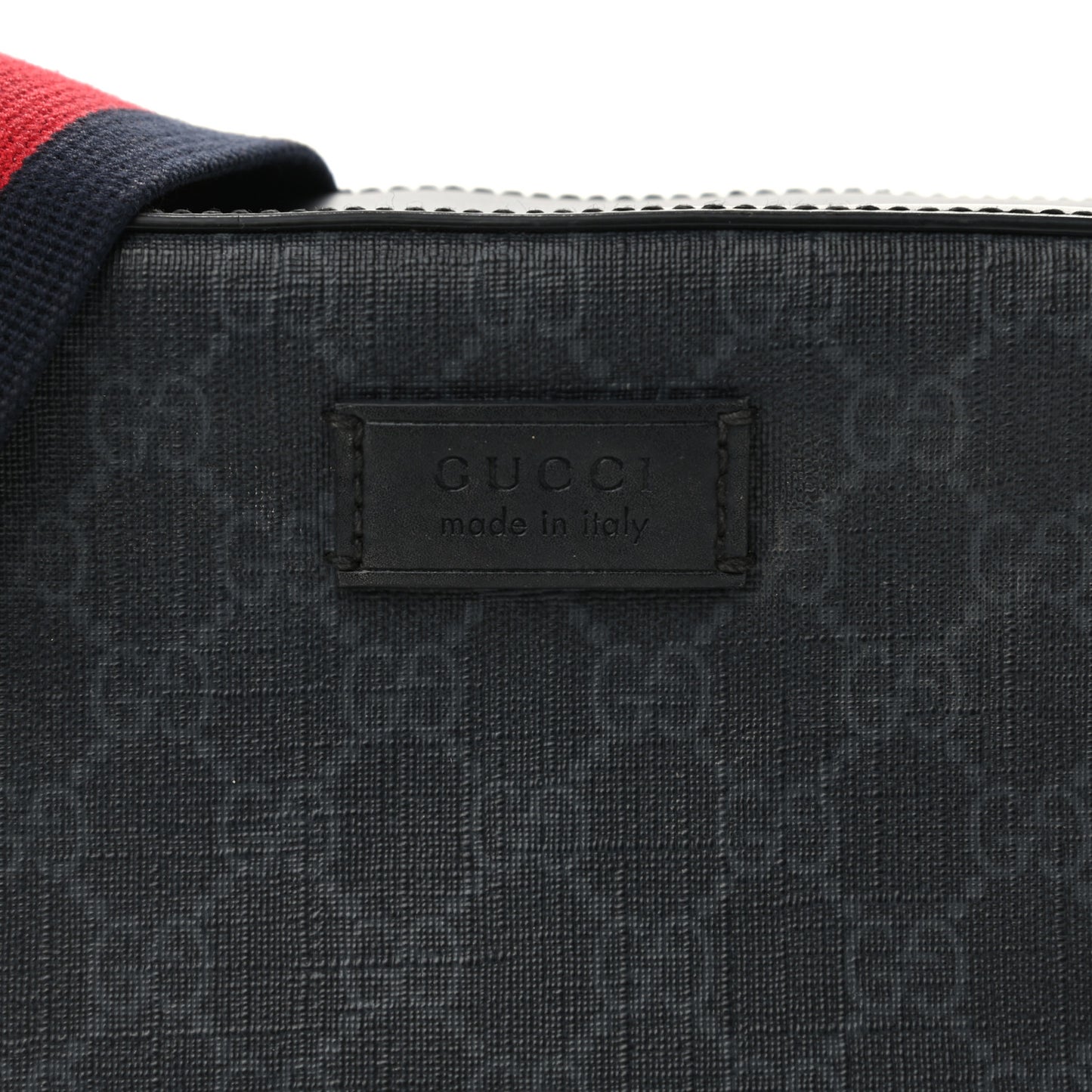 GG Supreme Monogram Web Shoulder Bag Black Grey