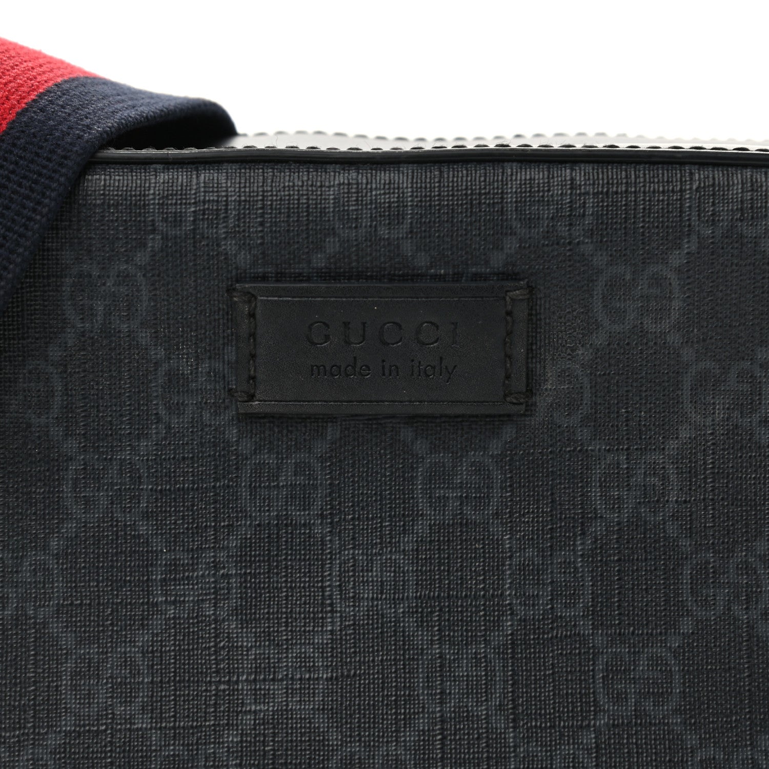 Gucci GG Supreme Monogram Web Shoulder Bag Black Grey 8 of 13