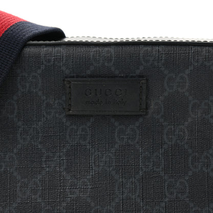 Gucci GG Supreme Monogram Web Shoulder Bag Black Grey 8 of 13