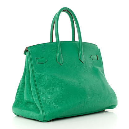 Hermes Taurillon Clemence Birkin 35 Menthe 3 of 26