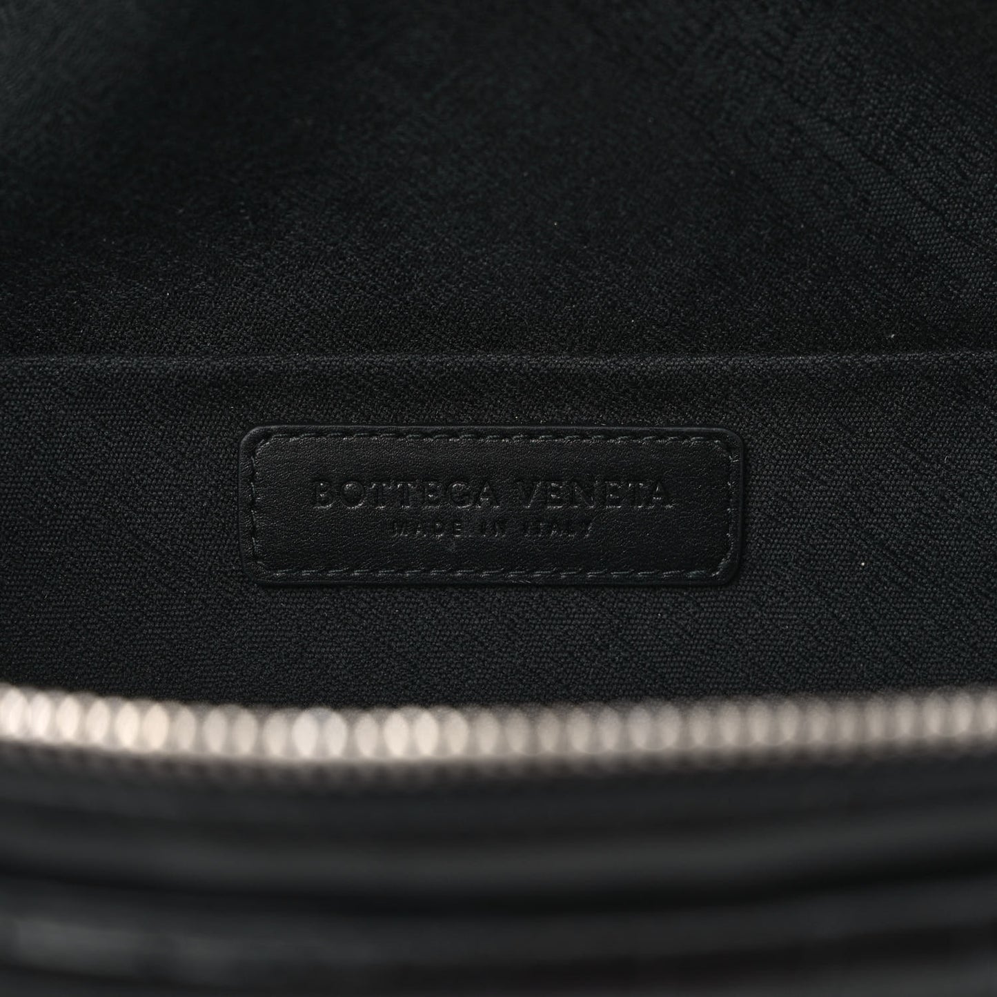 French Calfskin Alligator Embossed Belt Bag Black