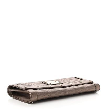 Versace Metallic Lambskin Couture Chain Clutch Bronze 4 of 9