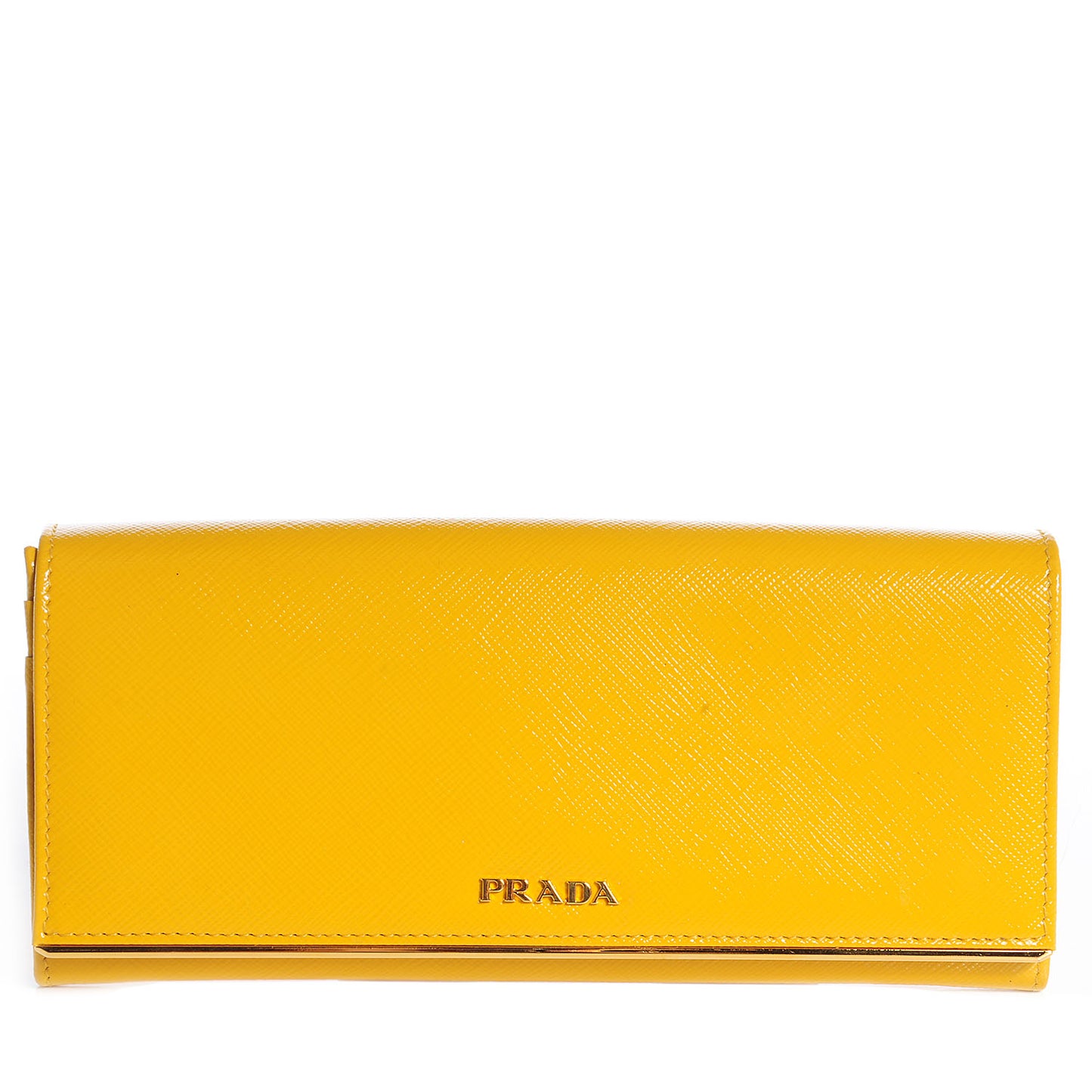 Saffiano Vernice Continental Flap Wallet Soleil