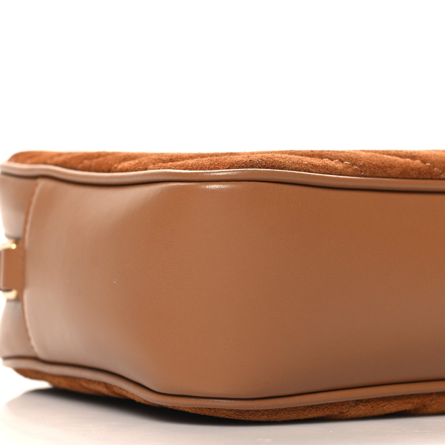 Suede Matelasse Monogram Lou Camera Bag Cinnamon