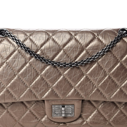 Chanel Metallic Aged Calfskin Quilted 2.55 Reissue 227 Flap Dark Gold 10 of 10
