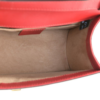 Gucci Calfskin Mini Sylvie Top Handle Bag Hibiscus Red 8 of 10