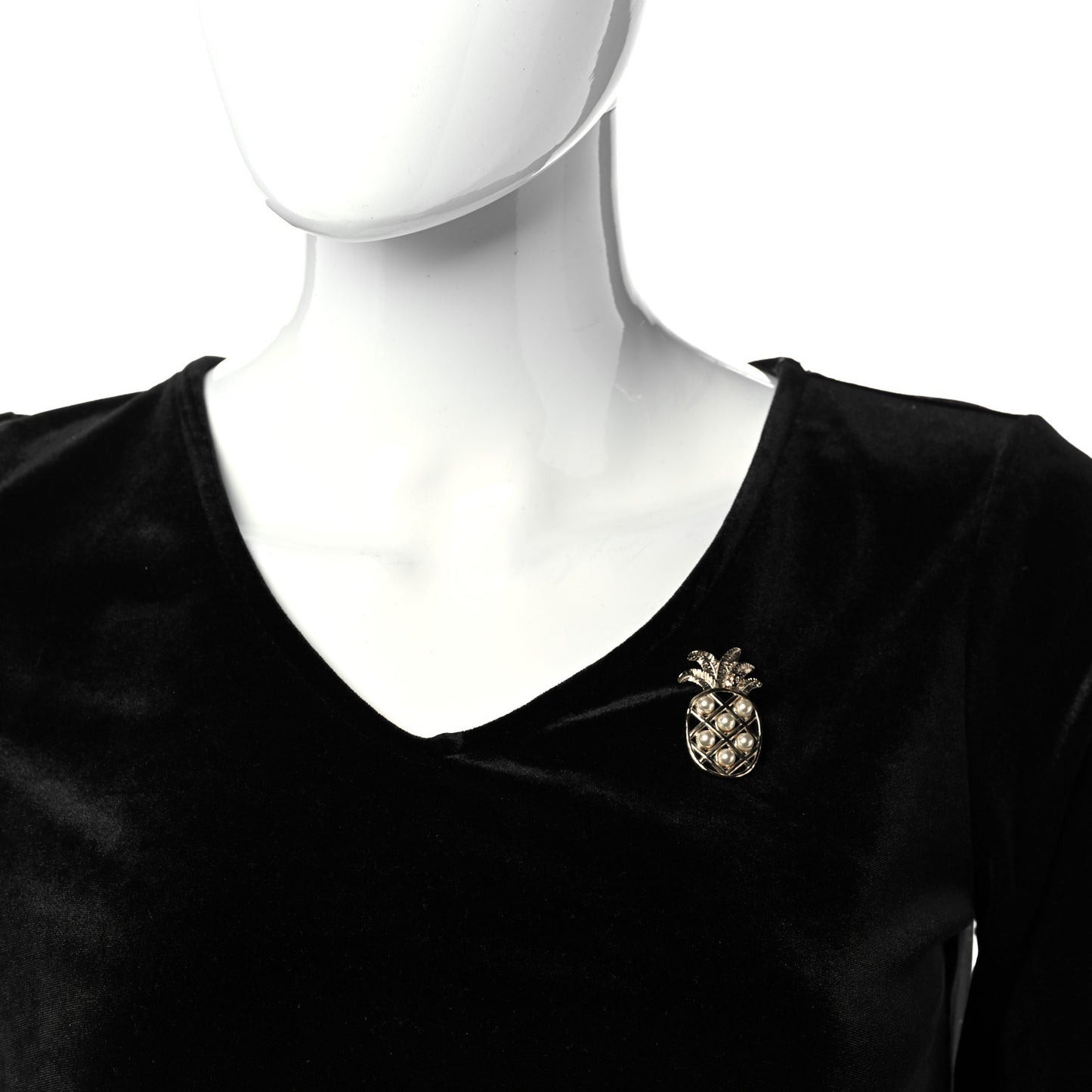 Pearl Pineapple Brooch Gold