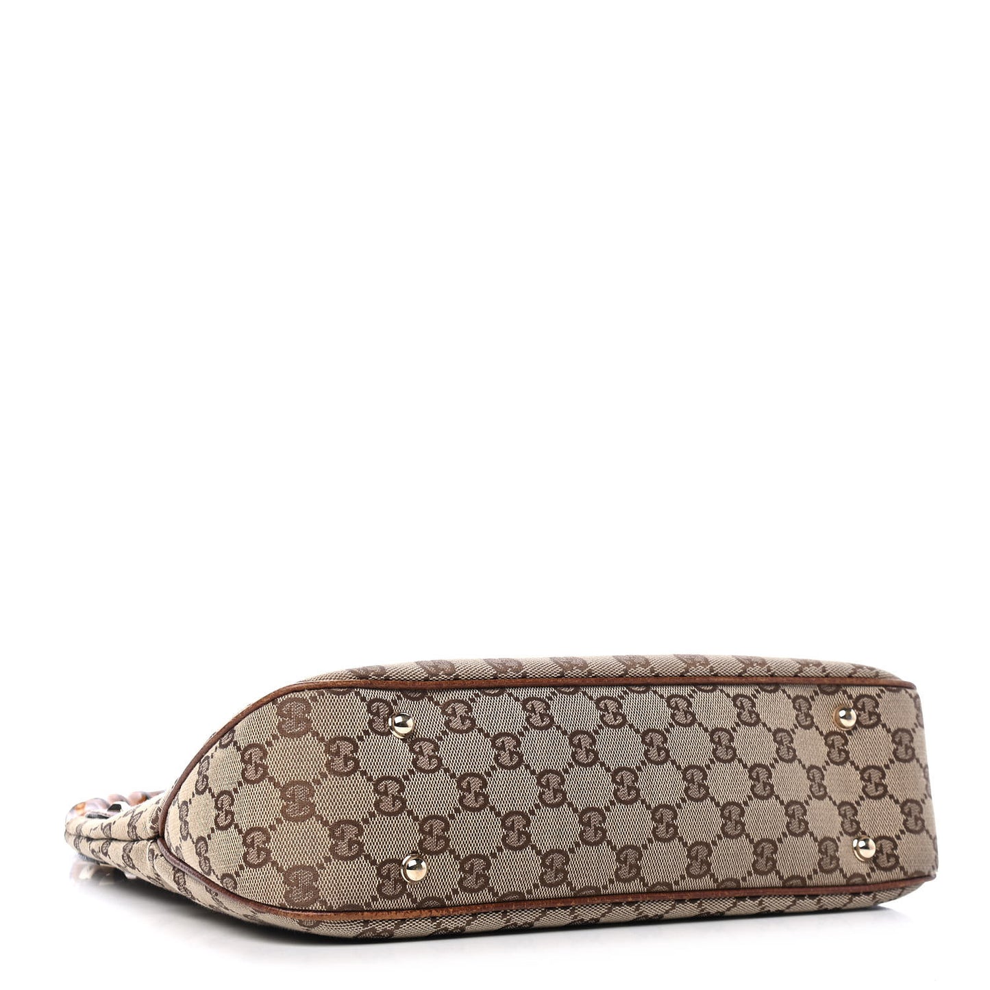 Monogram Anita Bamboo Top Handle Bag Brown