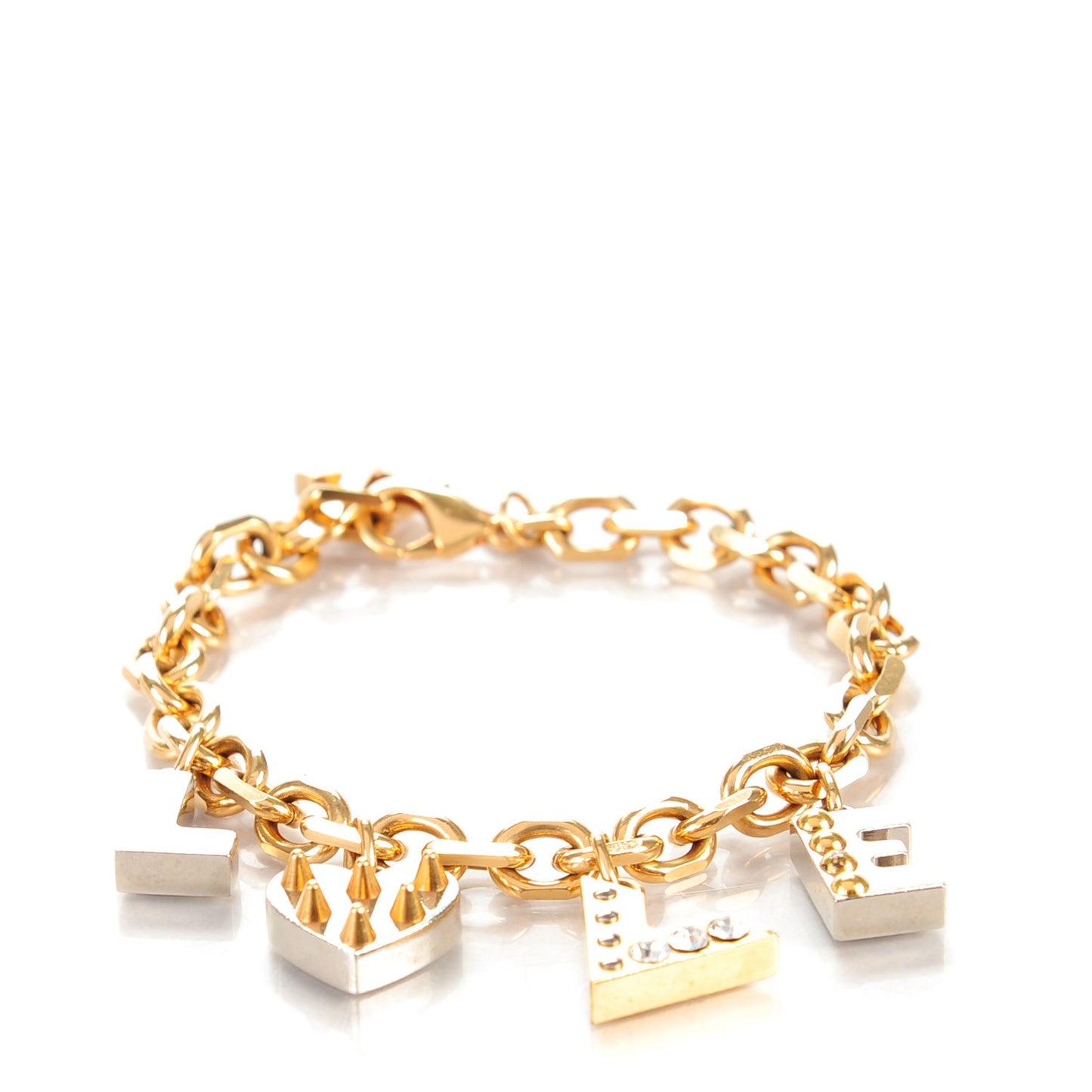 Crystal Love Letters Timeless Bracelet Gold