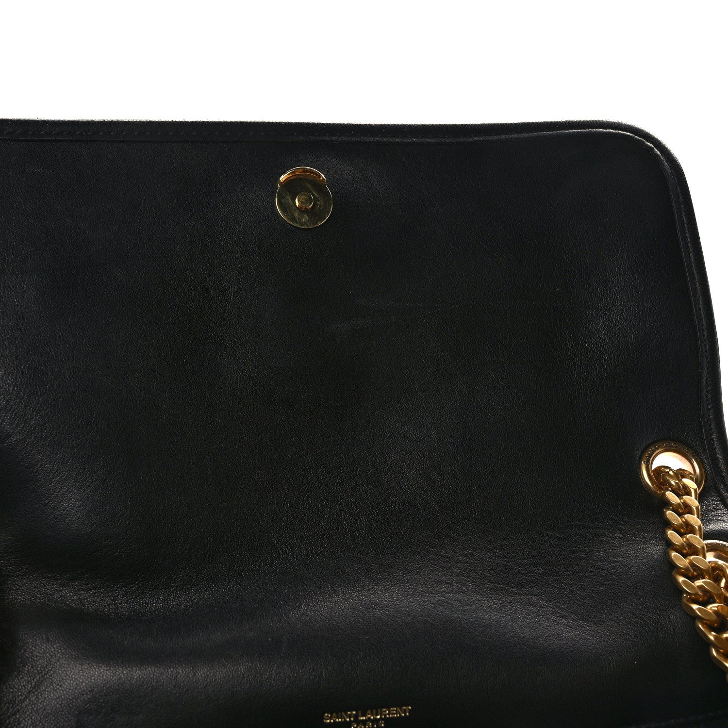 Saint Laurent Lambskin Matelasse Monogram Medium Niki Chain Satchel Black 12 of 13