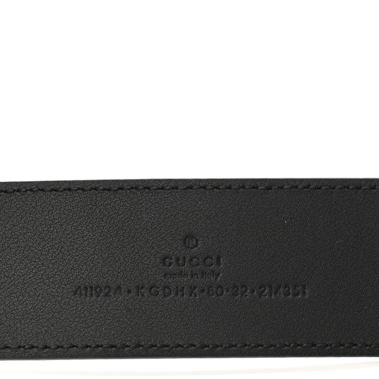 GG Supreme Monogram Selleria Calfskin Interlocking G 40mm Belt 80 32 Black Grey