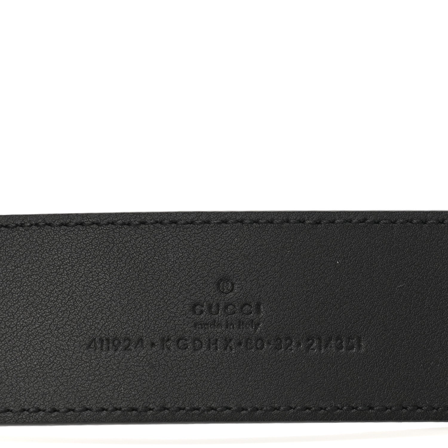 Gucci GG Supreme Monogram Selleria Calfskin Interlocking G 40mm Belt 80 32 Black Grey 3 of 6