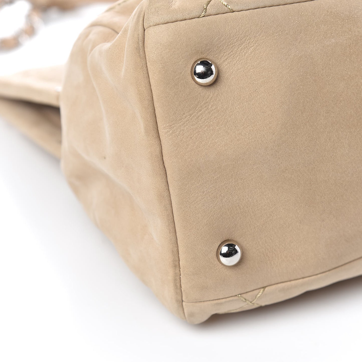 Iridescent Calfskin Small Sea Hit Tote Beige