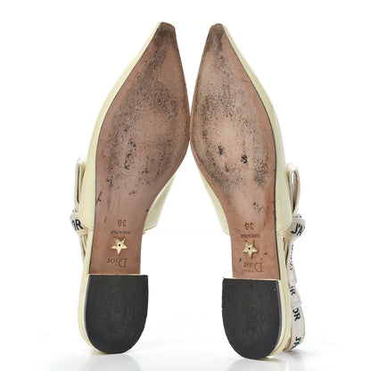 Christian Dior Patent Ribbon J'Adior Slingback Ballet Flats 36 Off White 4 of 12