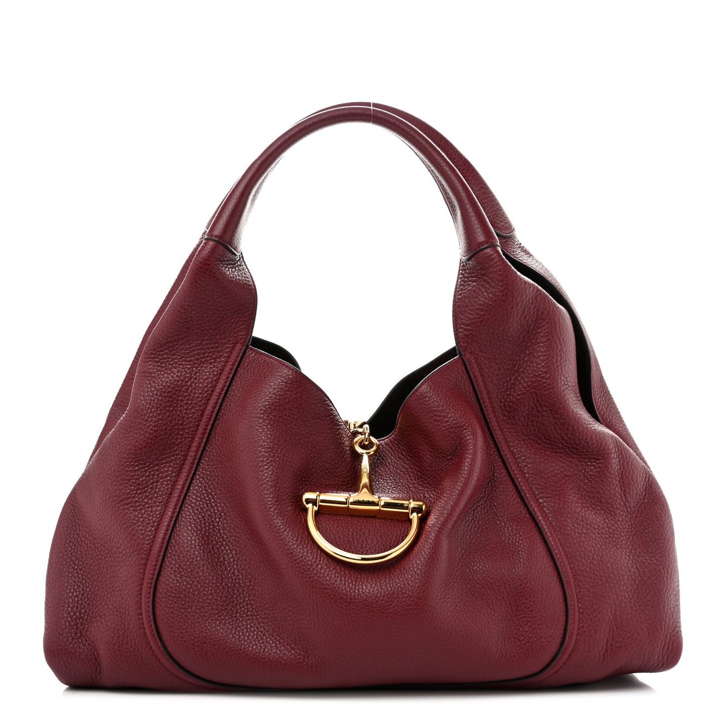 Grained Calfskin Softbit Maxi Shoulder Bag Rosso Ancora