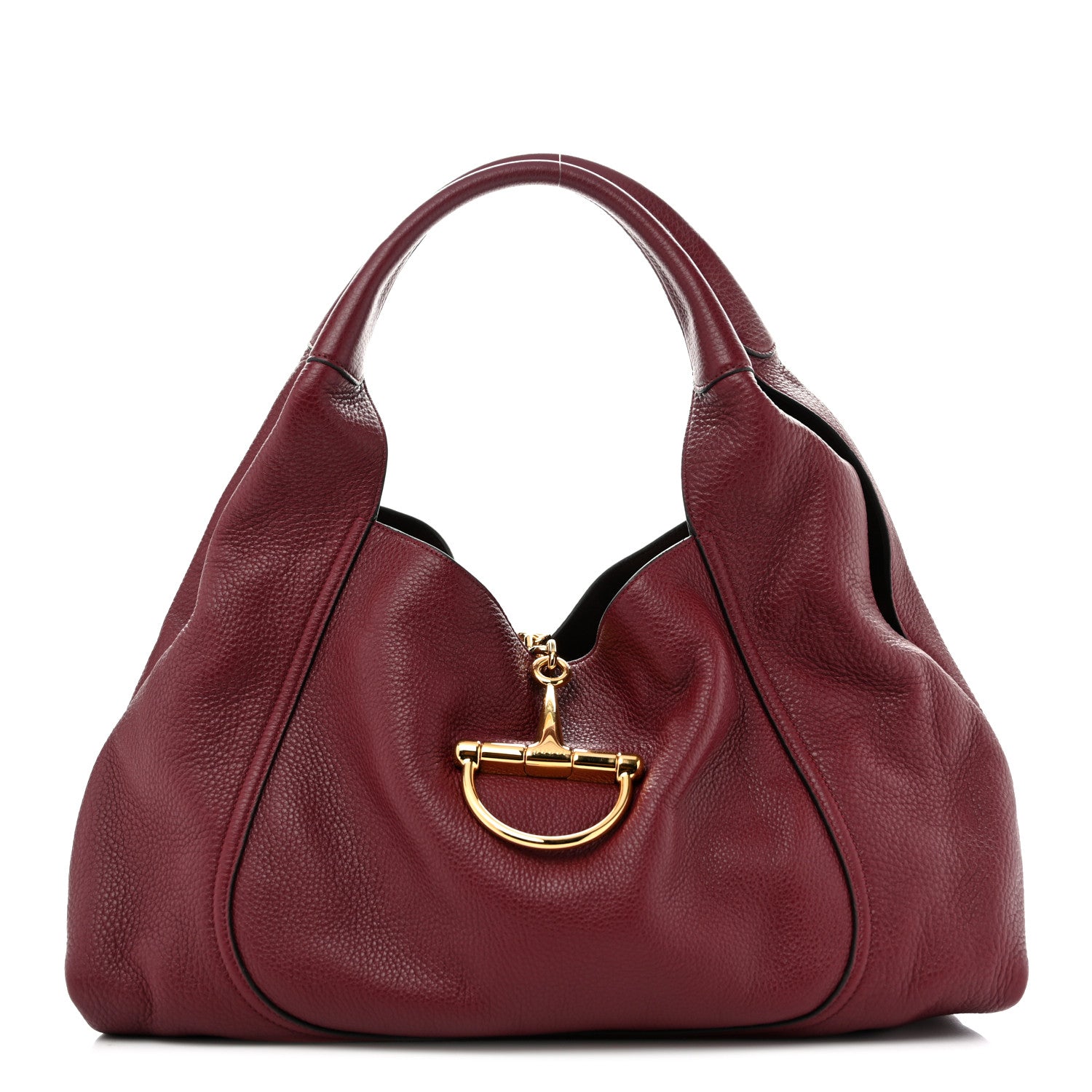 Gucci Grained Calfskin Softbit Maxi Shoulder Bag Rosso Ancora 1 of 15