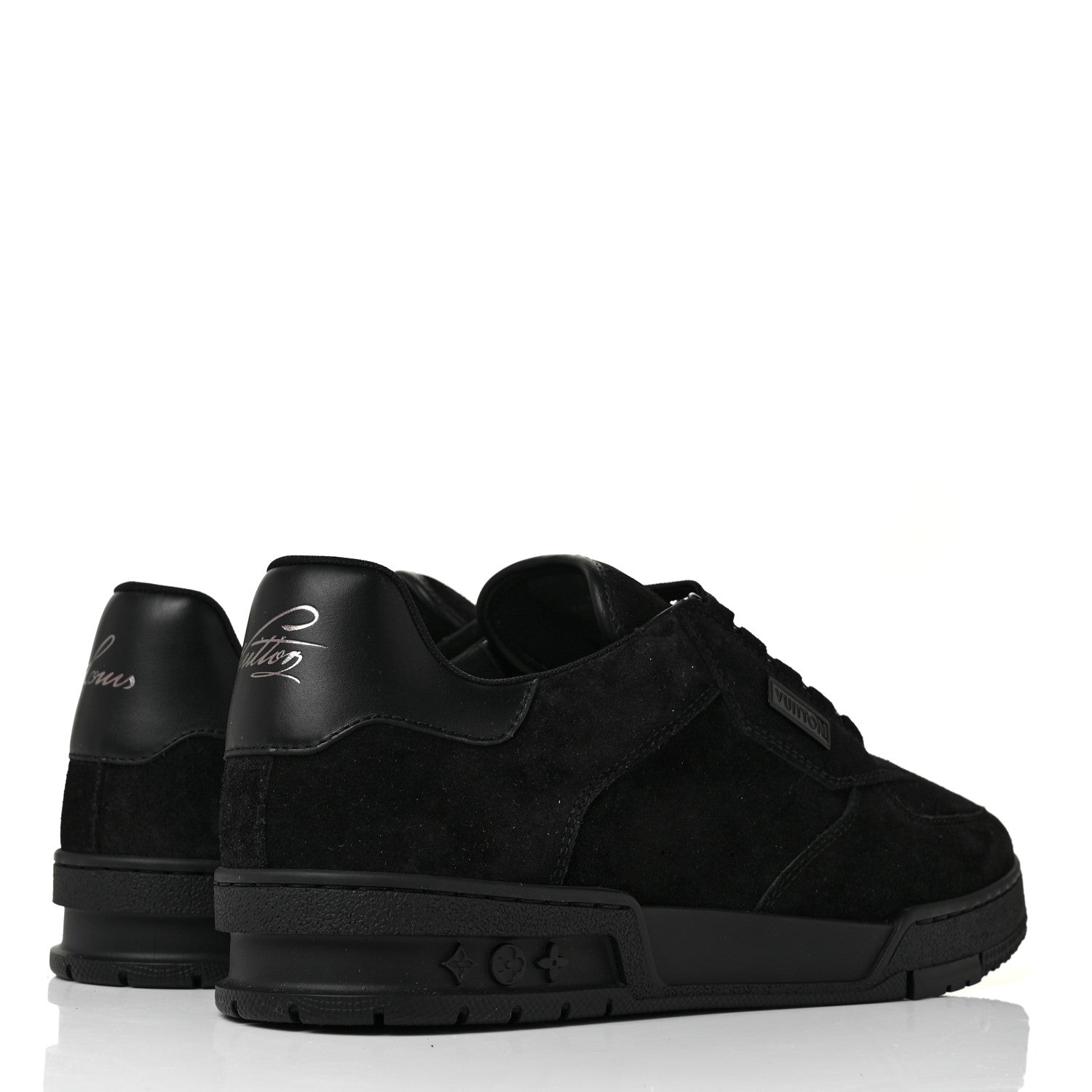 Louis Vuitton Suede Mens LV Trainer Sneakers 9 Black 4 of 8