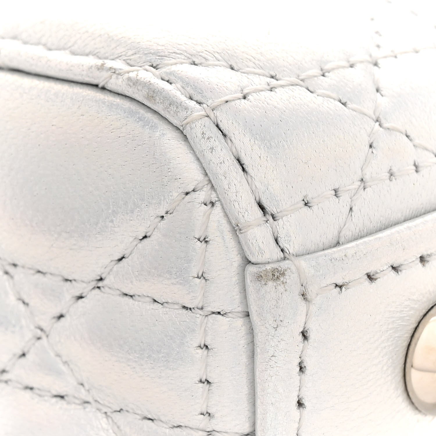 Christian Dior Metallic Lambskin Cannage Small My ABCDior Lady Dior Silver 11 of 15