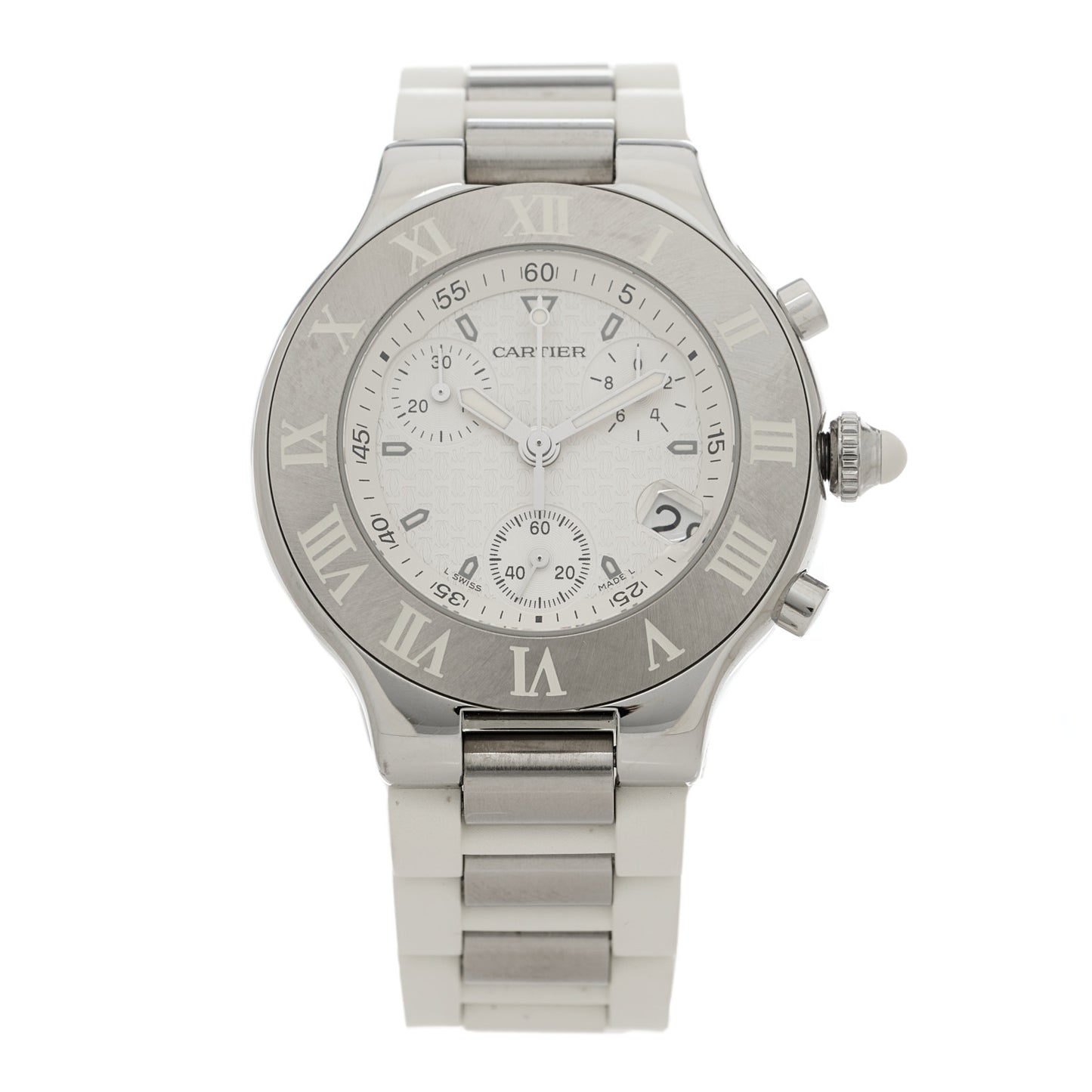 Stainless Steel Rubber 38mm Must 21 Chronoscaph Quartz Watch