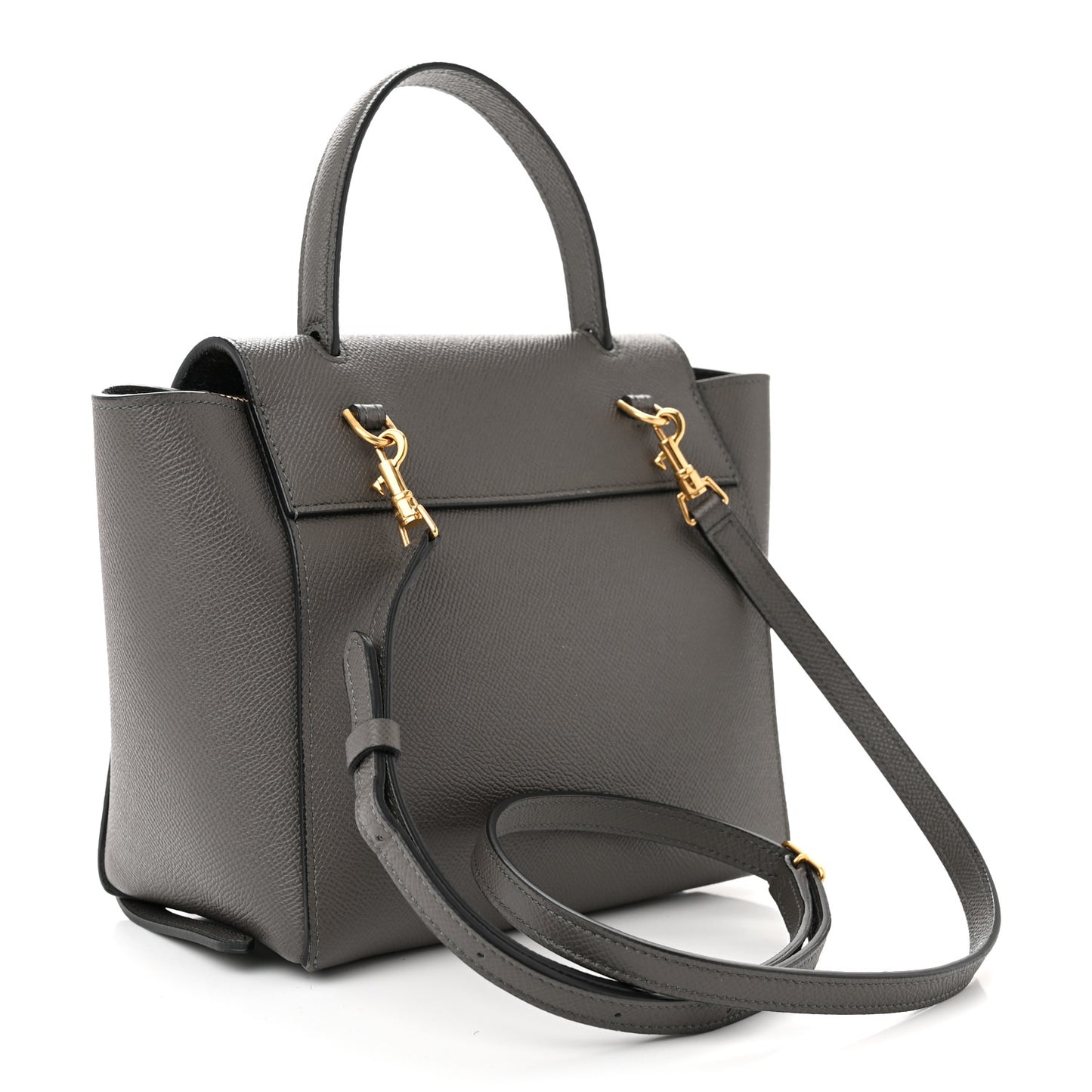 Grained Calfskin Nano Belt Bag Grey