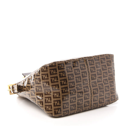 Fendi Vinyl Zucchino Shoulder Bag Tobacco 4 of 10