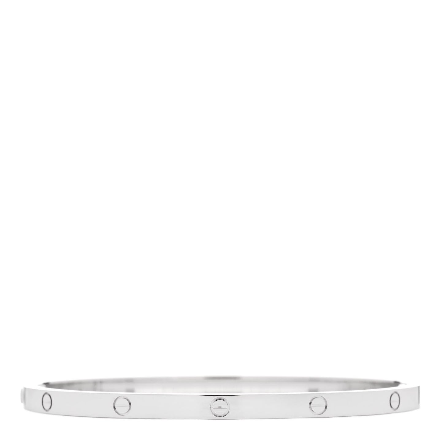 18K White Gold Small LOVE Bracelet 17