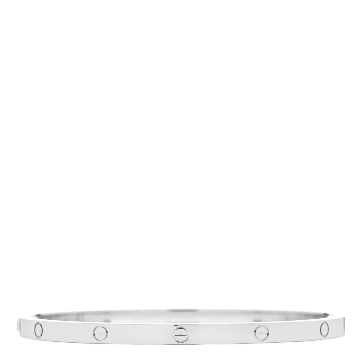 Cartier 18K White Gold Small LOVE Bracelet 17 2 of 5