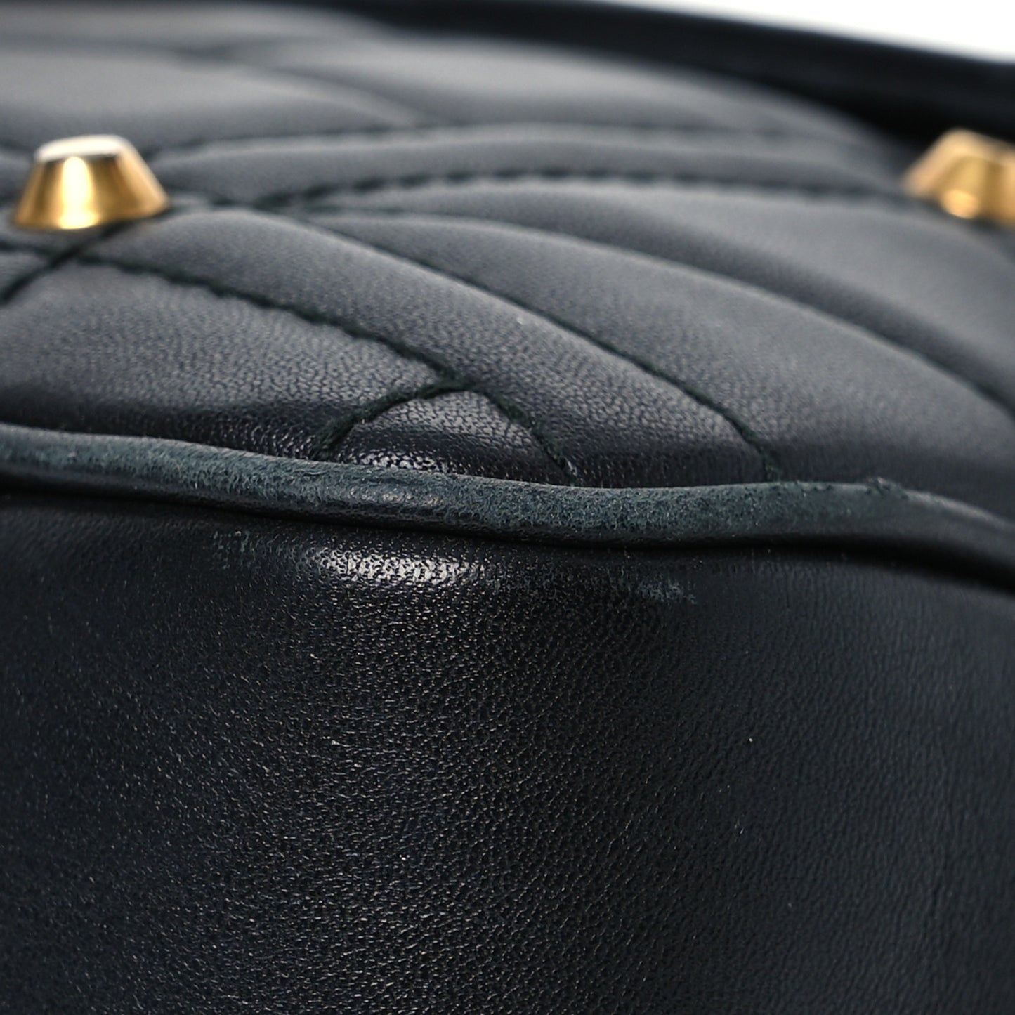 Calfskin Matelasse Studded Medium GG Marmont Shoulder Bag Black