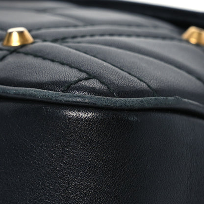 Gucci Calfskin Matelasse Studded Medium GG Marmont Shoulder Bag Black 16 of 17