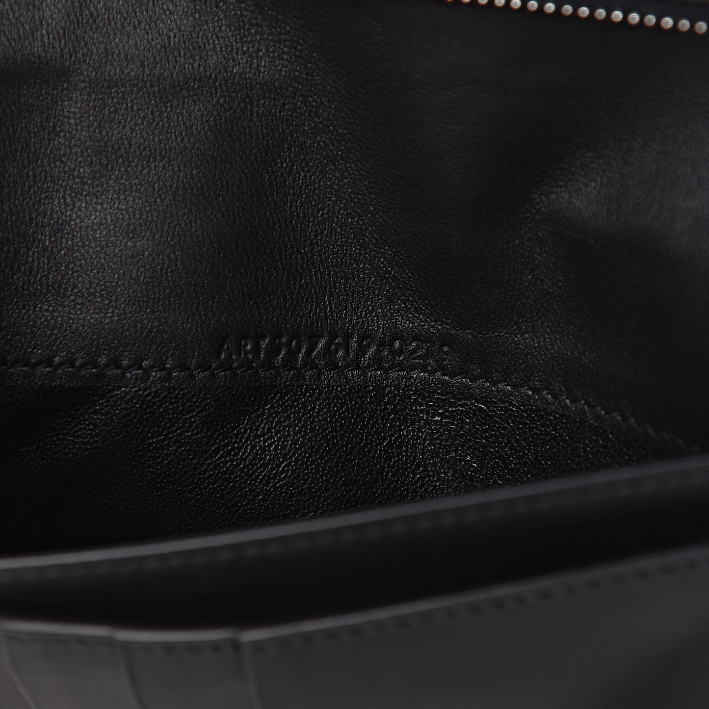 Calfskin Crocodile Embossed Sac De Jour Supple Continental Wallet Black