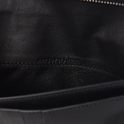 Saint Laurent Calfskin Crocodile Embossed Sac De Jour Supple Continental Wallet Black 9 of 10