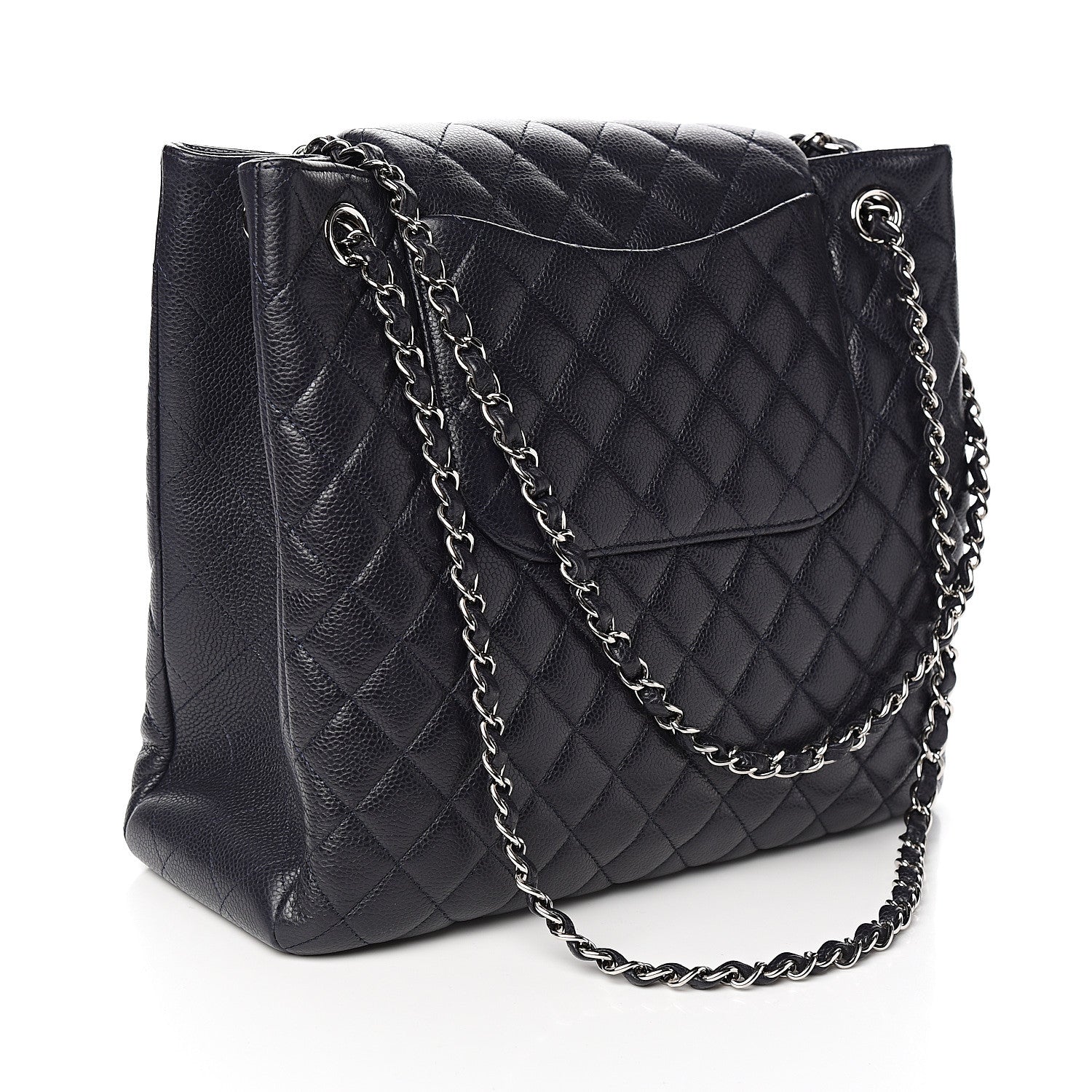 Chanel Caviar Quilted Flap Tote Marine 2 of 10
