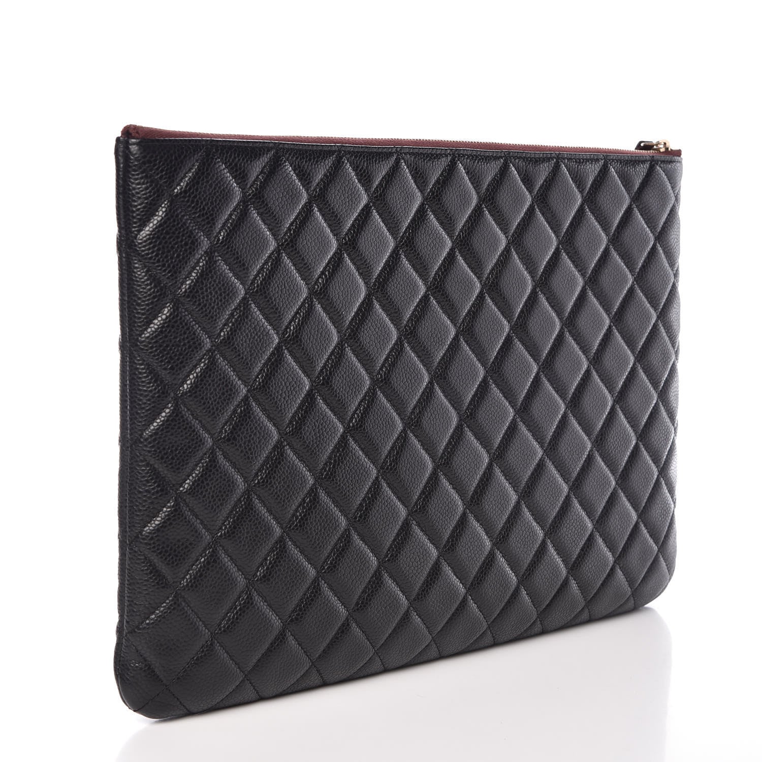 Chanel Caviar Quilted Large Cosmetic Case Black 3 of 11