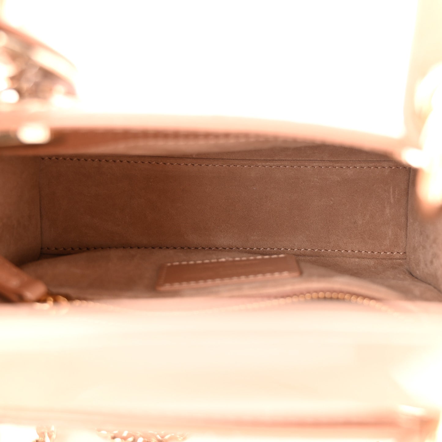 Patent Cannage Mini Lady Dior Light Pink