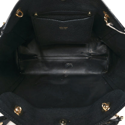 Jimmy Choo Calfskin Medium Flo Tote Black Pink 5 of 13