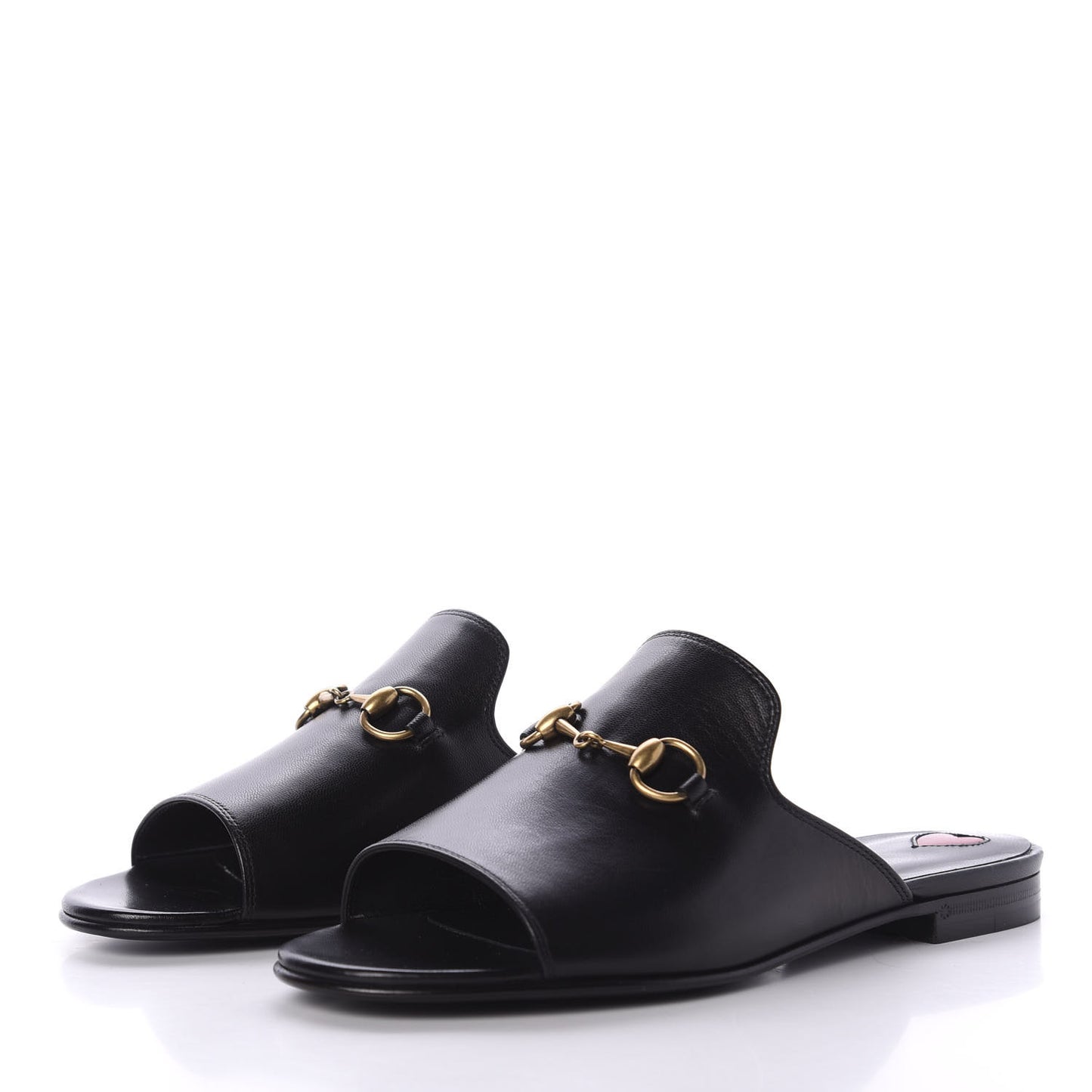 Malaga Kid Horsebit Slide Sandals 35 Black