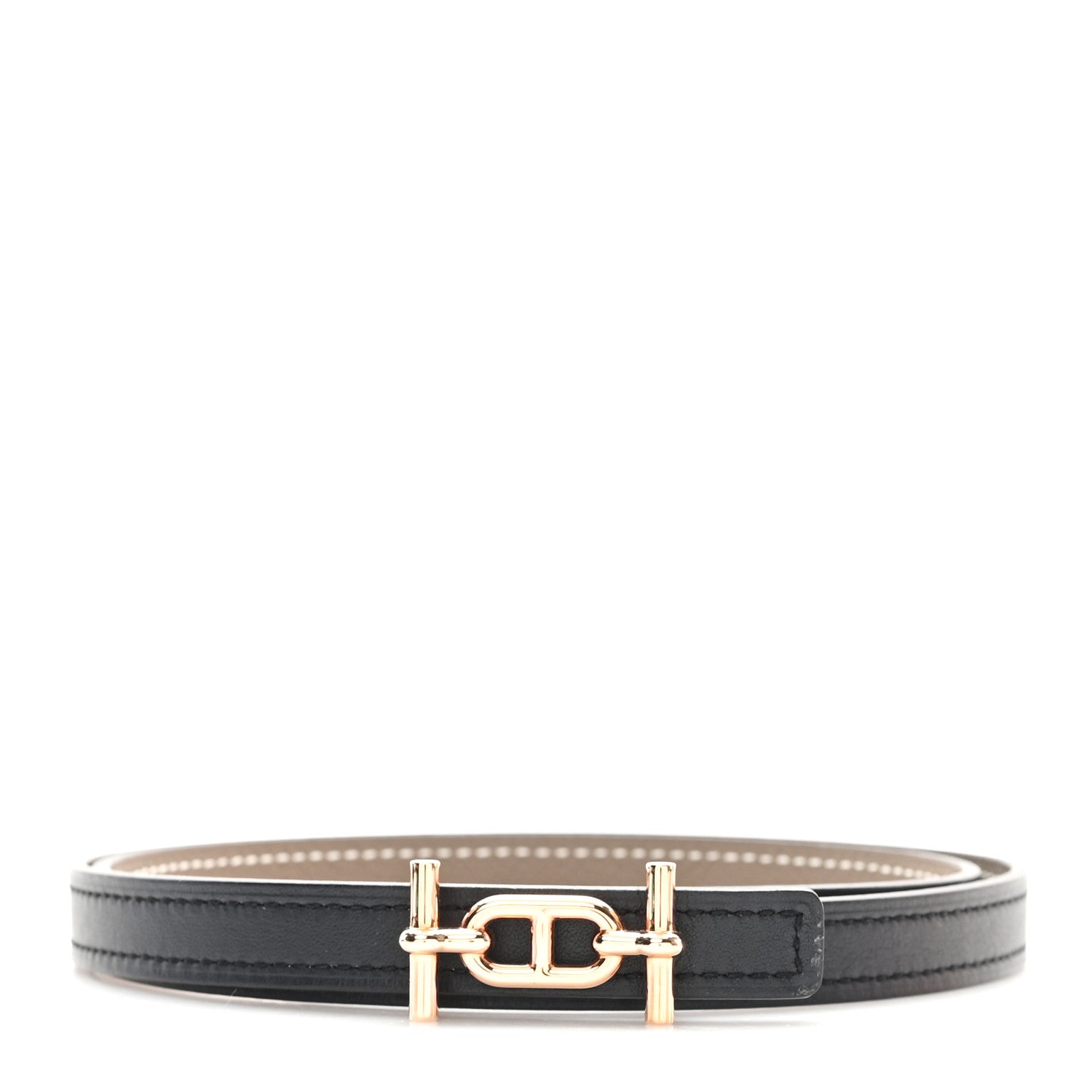 Hermes Swift Epsom 13mm Ancre Belt 70 28 Black Etoupe 1 of 5