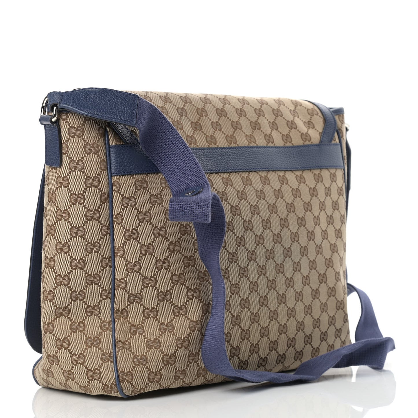 Monogram Convertible Diaper Bag Blue
