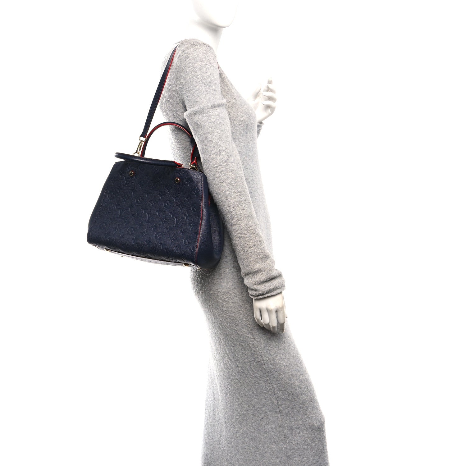 Louis Vuitton Empreinte Montaigne MM Marine Rouge 2 of 9