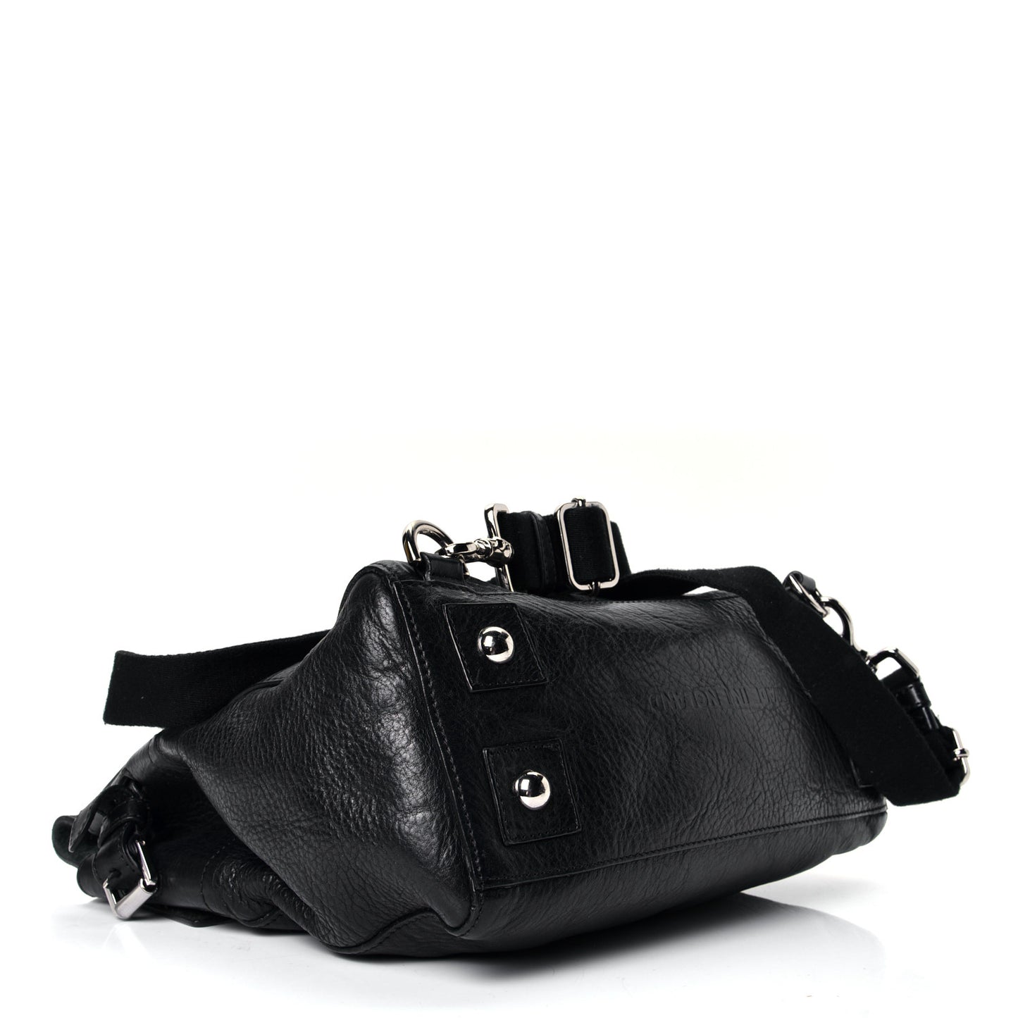 Natural Calfskin Large Cara Delevingne Convertible Satchel Black