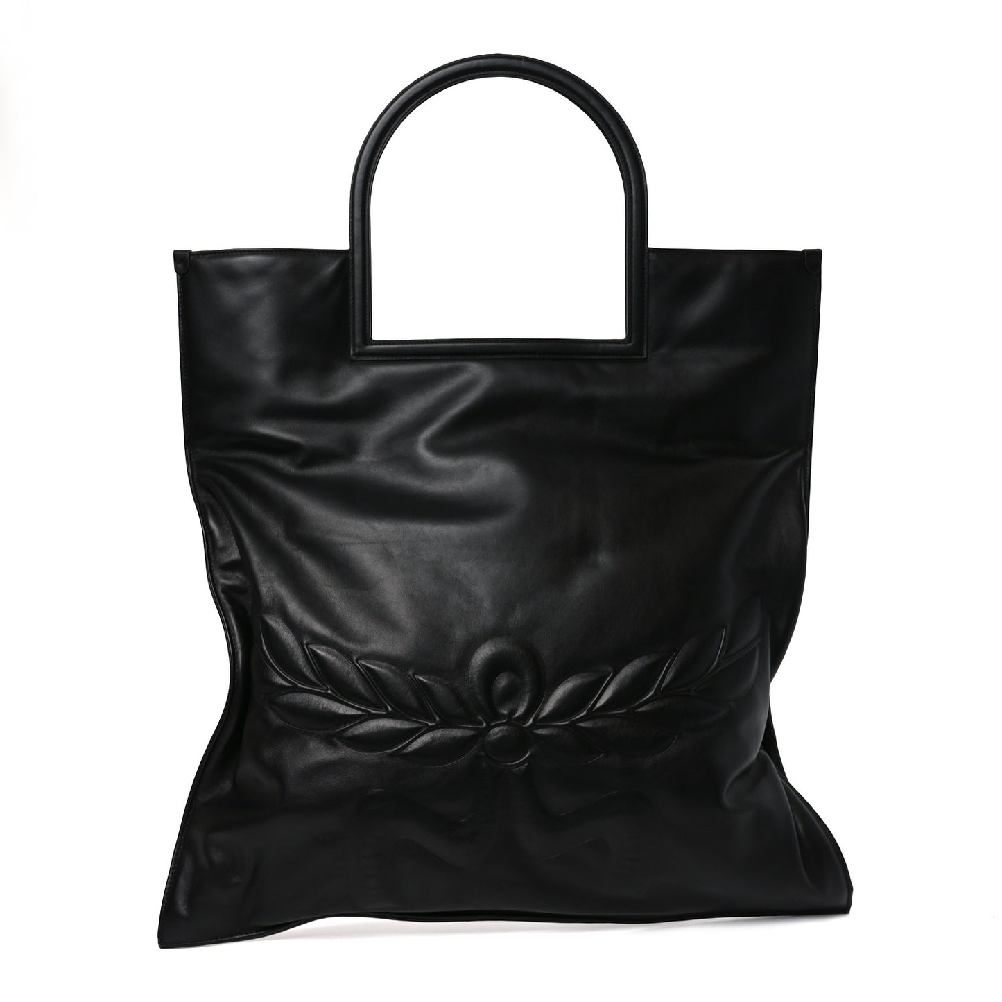 Calfskin Aren Mega Honors Tote Black