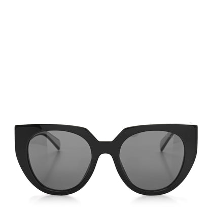 Prada Acetate Sunglasses SPR 14W Black White 2 of 7