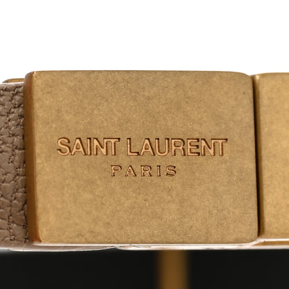 Saint Laurent Calfskin Opyum Double Wrap Bracelet Dark Beige 4 of 5