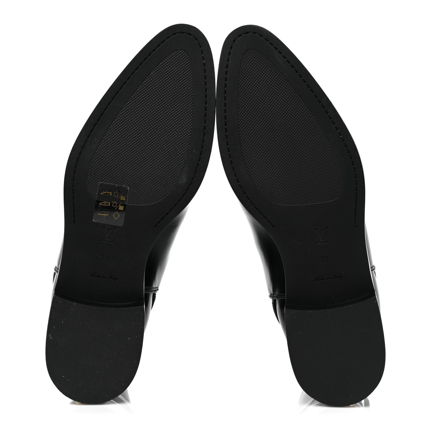 Louis Vuitton Calfskin Monogram Flat Ankle Boots 38 Black 6 of 13